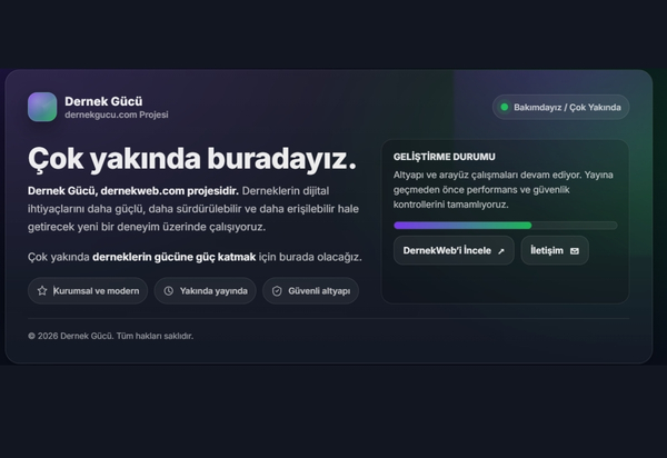 Dernek Gücü Arayüz Konsepti